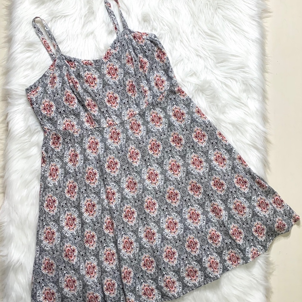 SOLD-Torrid Abstract Print Empire Waist Sun Dress - Picture 4 of 8
